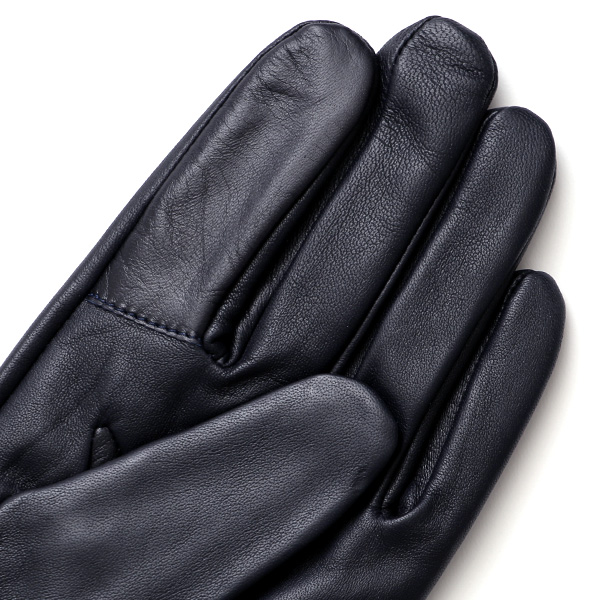 KURODA(クロダ) 手袋 メンズ 防寒 本革 スマホ対応 ブルー ネイビー 青色 レザー グローブ 高級 夫 旦那 プレゼント ギフト 通勤 スーツ