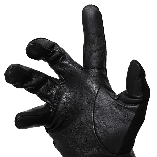  ヤギ革 手袋 メンズ スマホ対応 カシミヤ50％裏地 ブラック 黒 黒色 防寒 カジュアル キレイめ 高級 上品 KURODA(クロダ)