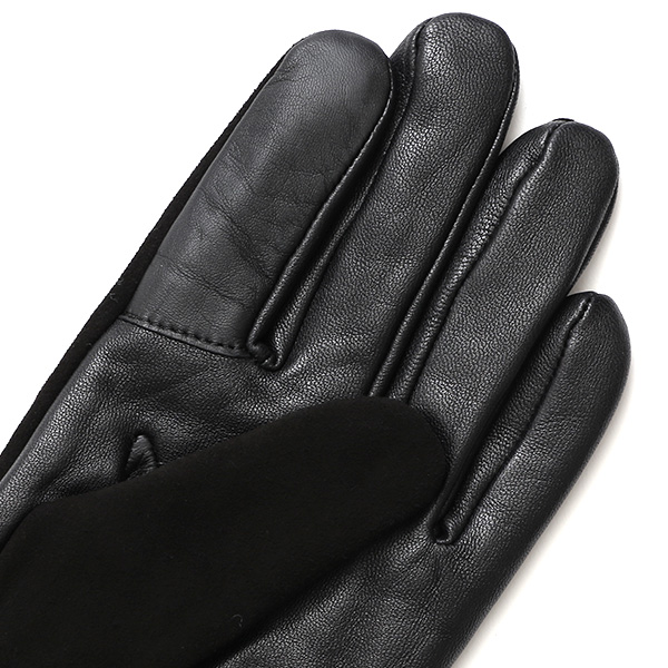  ヤギ革 手袋 メンズ スマホ対応 カシミヤ50％裏地 ブラック 黒 黒色 防寒 カジュアル キレイめ 高級 上品 KURODA(クロダ)