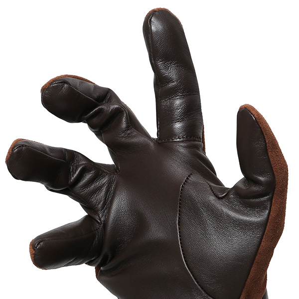  ヤギ革 手袋 メンズ スマホ対応 カシミヤ50％裏地 ブラウン 茶 茶色 防寒 カジュアル キレイめ 高級 上品 KURODA(クロダ)