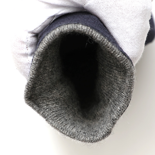  ヤギ革 手袋 メンズ スマホ対応 カシミヤ50％裏地 ブルー ネイビー 青色 防寒 カジュアル キレイめ 高級 上品 KURODA(クロダ)