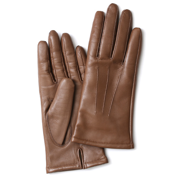 KURODA(クロダ) イタリーラム カシミヤ100％裏地 三本山 レディース 本革手袋 モカ