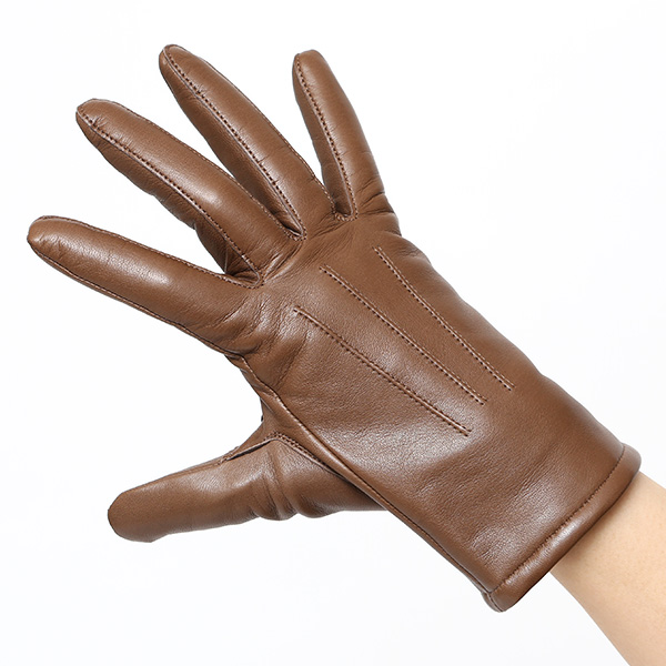 KURODA(クロダ) 革手袋 レディース カシミヤ裏地 ブラウン 茶 茶色 防寒 グローブ 本革 レザー ウィメンズ 女性 通勤 スーツ ビジネス キレイめ 高級