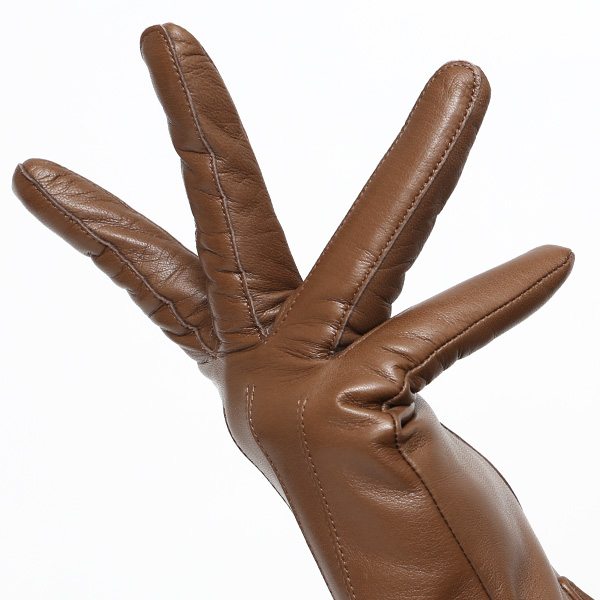 KURODA(クロダ) 革手袋 レディース カシミヤ裏地 ブラウン 茶 茶色 防寒 グローブ 本革 レザー ウィメンズ 女性 通勤 スーツ ビジネス キレイめ 高級