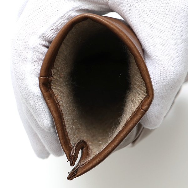 KURODA(クロダ) 革手袋 レディース カシミヤ裏地 ブラウン 茶 茶色 防寒 グローブ 本革 レザー ウィメンズ 女性 通勤 スーツ ビジネス キレイめ 高級