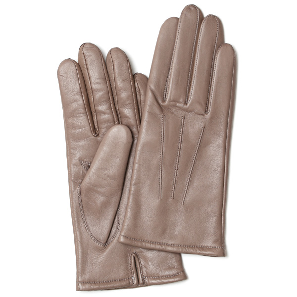 KURODA(クロダ) イタリーラム カシミヤ100％裏地 三本山 レディース 本革手袋 グレー