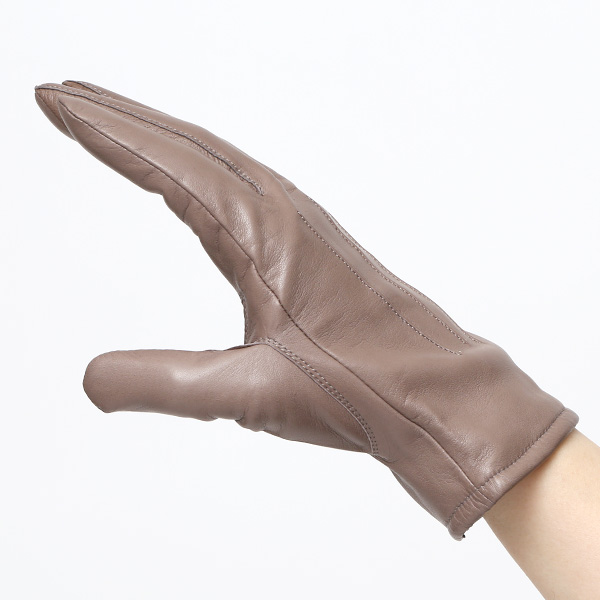  KURODA(クロダ) 革手袋 レディース カシミヤ裏地 グレー グレイ 灰色 防寒 グローブ 本革 レザー ウィメンズ 女性 通勤 スーツ ビジネス キレイめ 高級