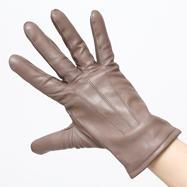  KURODA(クロダ) 革手袋 レディース カシミヤ裏地 グレー グレイ 灰色 防寒 グローブ 本革 レザー ウィメンズ 女性 通勤 スーツ ビジネス キレイめ 高級