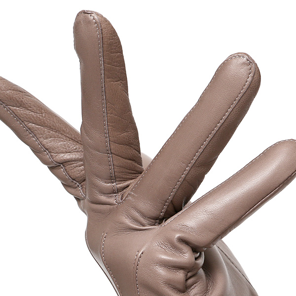  KURODA(クロダ) 革手袋 レディース カシミヤ裏地 グレー グレイ 灰色 防寒 グローブ 本革 レザー ウィメンズ 女性 通勤 スーツ ビジネス キレイめ 高級