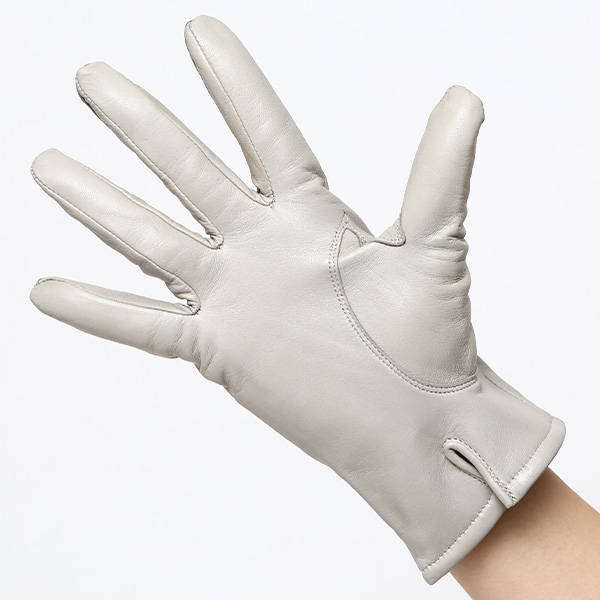  KURODA(クロダ) 革手袋 レディース カシミヤ裏地 ライトグレー グレー グレイ 灰色 防寒 グローブ 本革 レザー ウィメンズ 女性 通勤 スーツ ビジネス キレイめ 高級