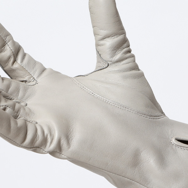  KURODA(クロダ) 革手袋 レディース カシミヤ裏地 ライトグレー グレー グレイ 灰色 防寒 グローブ 本革 レザー ウィメンズ 女性 通勤 スーツ ビジネス キレイめ 高級