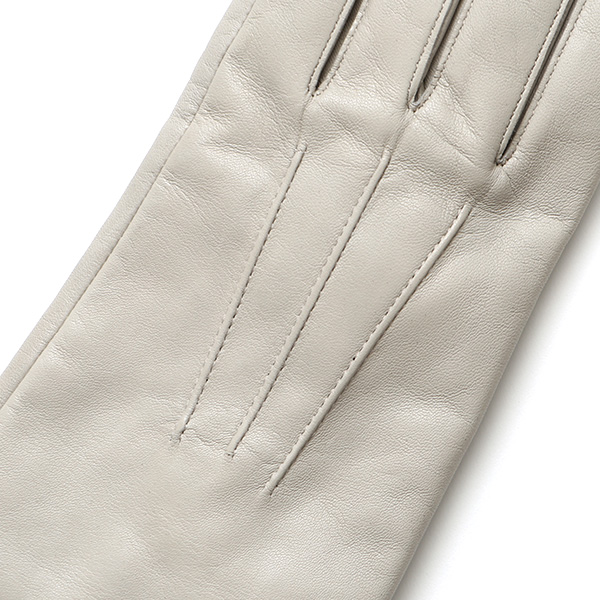  KURODA(クロダ) 革手袋 レディース カシミヤ裏地 ライトグレー グレー グレイ 灰色 防寒 グローブ 本革 レザー ウィメンズ 女性 通勤 スーツ ビジネス キレイめ 高級