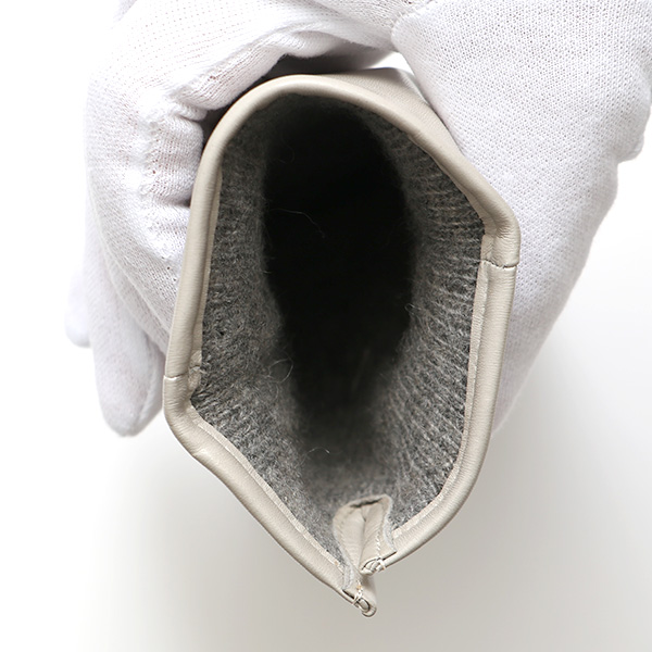  KURODA(クロダ) 革手袋 レディース カシミヤ裏地 ライトグレー グレー グレイ 灰色 防寒 グローブ 本革 レザー ウィメンズ 女性 通勤 スーツ ビジネス キレイめ 高級