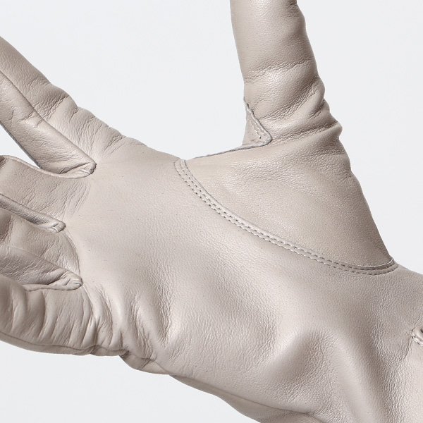 KURODA(クロダ) 革手袋 レディース カシミヤ裏地 グレー グレイ 灰色 防寒 グローブ 本革 レザー ウィメンズ 女性 通勤 スーツ ビジネス キレイめ 高級