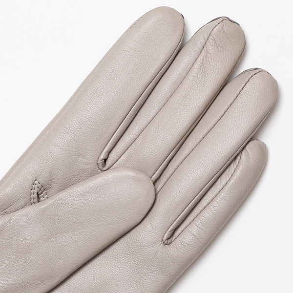 KURODA(クロダ) 革手袋 レディース カシミヤ裏地 グレー グレイ 灰色 防寒 グローブ 本革 レザー ウィメンズ 女性 通勤 スーツ ビジネス キレイめ 高級