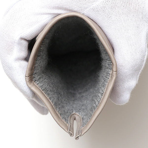 KURODA(クロダ) 革手袋 レディース カシミヤ裏地 グレー グレイ 灰色 防寒 グローブ 本革 レザー ウィメンズ 女性 通勤 スーツ ビジネス キレイめ 高級