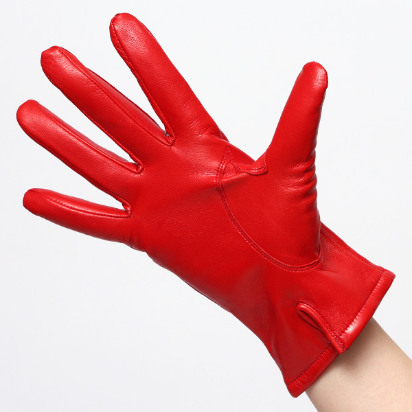  KURODA(クロダ) 革手袋 レディース カシミヤ裏地 レッド ワイン 赤色 防寒 グローブ 本革 レザー ウィメンズ 女性 通勤 スーツ ビジネス キレイめ 高級