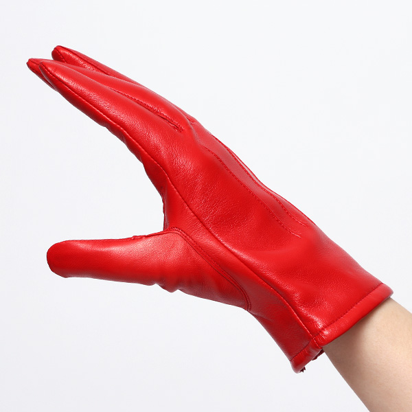  KURODA(クロダ) 革手袋 レディース カシミヤ裏地 レッド ワイン 赤色 防寒 グローブ 本革 レザー ウィメンズ 女性 通勤 スーツ ビジネス キレイめ 高級