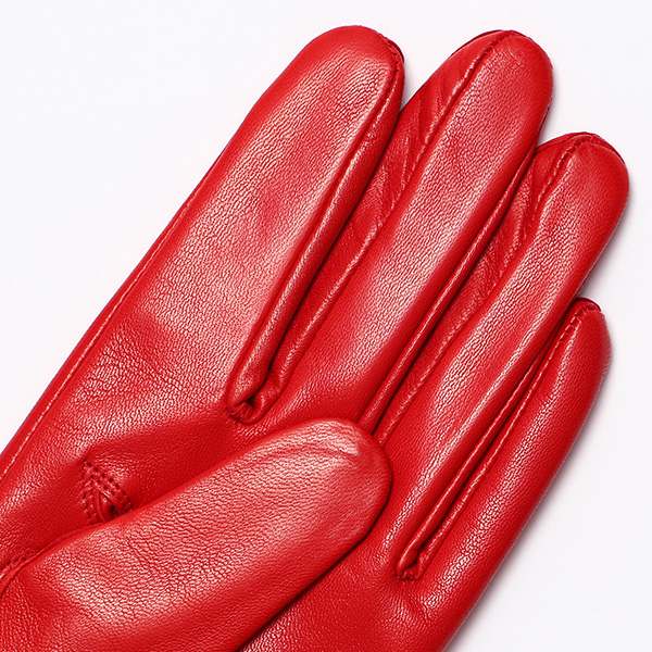  KURODA(クロダ) 革手袋 レディース カシミヤ裏地 レッド ワイン 赤色 防寒 グローブ 本革 レザー ウィメンズ 女性 通勤 スーツ ビジネス キレイめ 高級