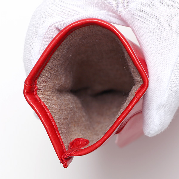  KURODA(クロダ) 革手袋 レディース カシミヤ裏地 レッド ワイン 赤色 防寒 グローブ 本革 レザー ウィメンズ 女性 通勤 スーツ ビジネス キレイめ 高級