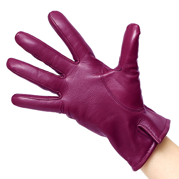  KURODA(クロダ) 革手袋 レディース カシミヤ裏地 レッド ワイン 赤色 防寒 グローブ 本革 レザー ウィメンズ 女性 通勤 スーツ ビジネス キレイめ 高級