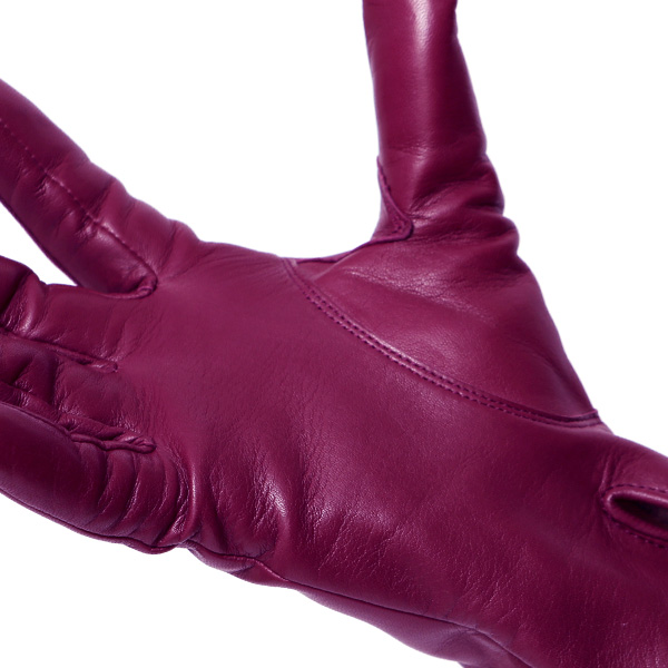  KURODA(クロダ) 革手袋 レディース カシミヤ裏地 レッド ワイン 赤色 防寒 グローブ 本革 レザー ウィメンズ 女性 通勤 スーツ ビジネス キレイめ 高級