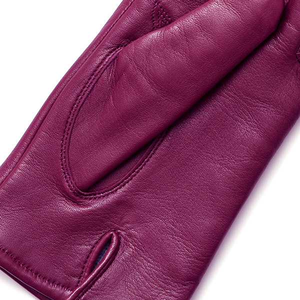  KURODA(クロダ) 革手袋 レディース カシミヤ裏地 レッド ワイン 赤色 防寒 グローブ 本革 レザー ウィメンズ 女性 通勤 スーツ ビジネス キレイめ 高級
