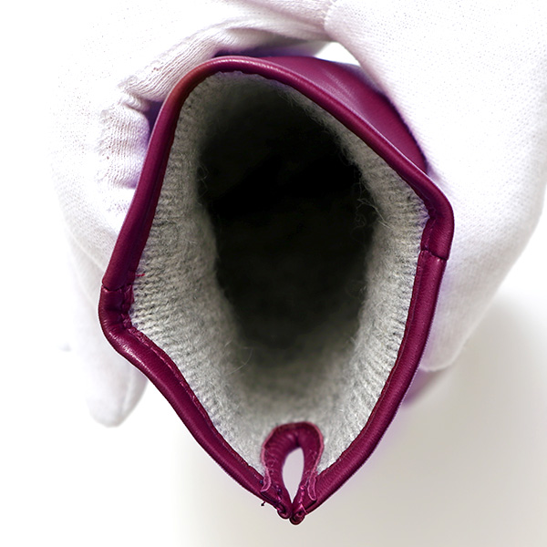  KURODA(クロダ) 革手袋 レディース カシミヤ裏地 レッド ワイン 赤色 防寒 グローブ 本革 レザー ウィメンズ 女性 通勤 スーツ ビジネス キレイめ 高級