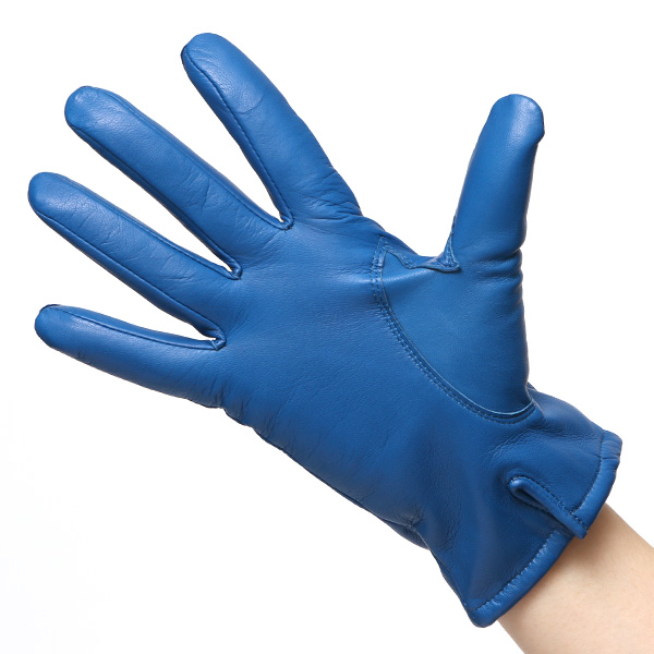 KURODA(クロダ) 革手袋 レディース カシミヤ裏地 ブルー ネイビー 青色 防寒 グローブ 本革 レザー ウィメンズ 女性 通勤 スーツ ビジネス キレイめ 高級