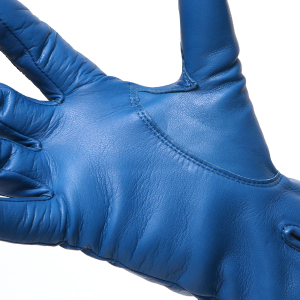 KURODA(クロダ) 革手袋 レディース カシミヤ裏地 ブルー ネイビー 青色 防寒 グローブ 本革 レザー ウィメンズ 女性 通勤 スーツ ビジネス キレイめ 高級