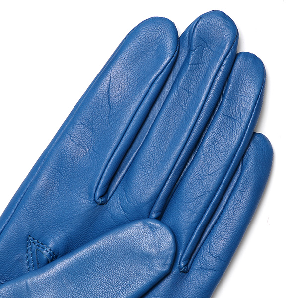 KURODA(クロダ) 革手袋 レディース カシミヤ裏地 ブルー ネイビー 青色 防寒 グローブ 本革 レザー ウィメンズ 女性 通勤 スーツ ビジネス キレイめ 高級