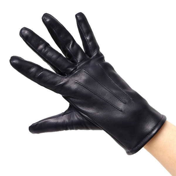  KURODA(クロダ) 革手袋 レディース カシミヤ裏地 ブルー ネイビー 青色 防寒 グローブ 本革 レザー ウィメンズ 女性 通勤 スーツ ビジネス キレイめ 高級