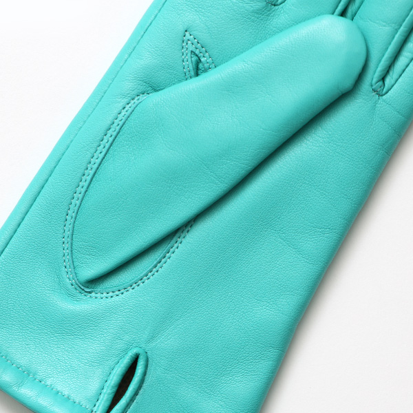  KURODA(クロダ) 革手袋 レディース カシミヤ裏地 ターコイズ ブルー ネイビー 青色 防寒 グローブ 本革 レザー ウィメンズ 女性 通勤 スーツ ビジネス キレイめ 高級