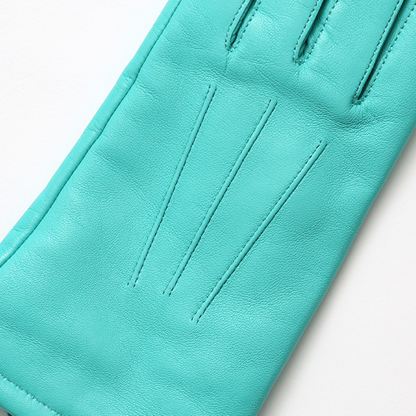  KURODA(クロダ) 革手袋 レディース カシミヤ裏地 ターコイズ ブルー ネイビー 青色 防寒 グローブ 本革 レザー ウィメンズ 女性 通勤 スーツ ビジネス キレイめ 高級