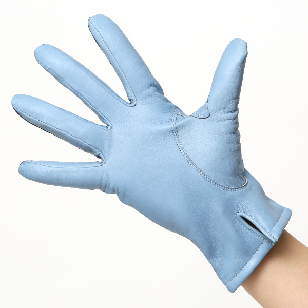  KURODA(クロダ) 革手袋 レディース カシミヤ裏地 ブルー ネイビー 青色 防寒 グローブ 本革 レザー ウィメンズ 女性 通勤 スーツ ビジネス キレイめ 高級