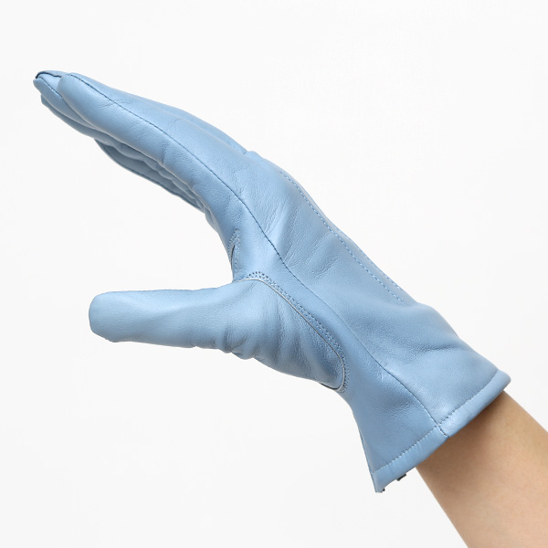  KURODA(クロダ) 革手袋 レディース カシミヤ裏地 ブルー ネイビー 青色 防寒 グローブ 本革 レザー ウィメンズ 女性 通勤 スーツ ビジネス キレイめ 高級