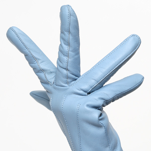  KURODA(クロダ) 革手袋 レディース カシミヤ裏地 ブルー ネイビー 青色 防寒 グローブ 本革 レザー ウィメンズ 女性 通勤 スーツ ビジネス キレイめ 高級