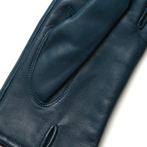  KURODA(クロダ) 革手袋 レディース カシミヤ裏地 ブルー ネイビー 青色 防寒 グローブ 本革 レザー ウィメンズ 女性 通勤 スーツ ビジネス キレイめ 高級