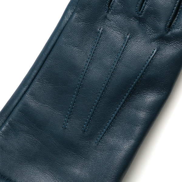  KURODA(クロダ) 革手袋 レディース カシミヤ裏地 ブルー ネイビー 青色 防寒 グローブ 本革 レザー ウィメンズ 女性 通勤 スーツ ビジネス キレイめ 高級