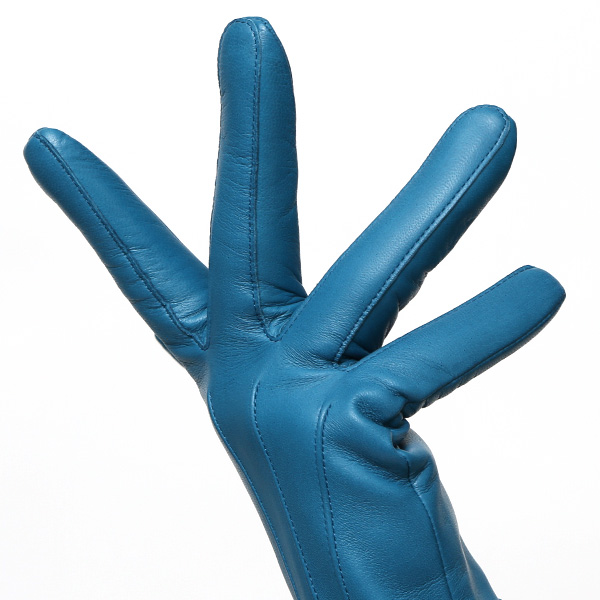  KURODA(クロダ) 革手袋 レディース カシミヤ裏地 ブルー ネイビー 青色 防寒 グローブ 本革 レザー ウィメンズ 女性 通勤 スーツ ビジネス キレイめ 高級