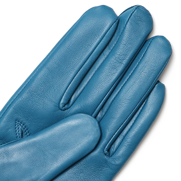  KURODA(クロダ) 革手袋 レディース カシミヤ裏地 ブルー ネイビー 青色 防寒 グローブ 本革 レザー ウィメンズ 女性 通勤 スーツ ビジネス キレイめ 高級