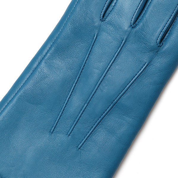  KURODA(クロダ) 革手袋 レディース カシミヤ裏地 ブルー ネイビー 青色 防寒 グローブ 本革 レザー ウィメンズ 女性 通勤 スーツ ビジネス キレイめ 高級