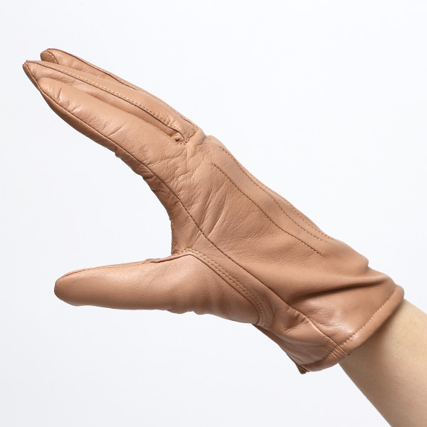  KURODA(クロダ) 革手袋 レディース カシミヤ裏地 ベージュ 肌色 防寒 グローブ 本革 レザー ウィメンズ 女性 通勤 スーツ ビジネス キレイめ 高級