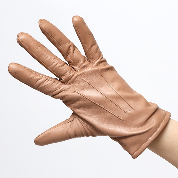  KURODA(クロダ) 革手袋 レディース カシミヤ裏地 ベージュ 肌色 防寒 グローブ 本革 レザー ウィメンズ 女性 通勤 スーツ ビジネス キレイめ 高級