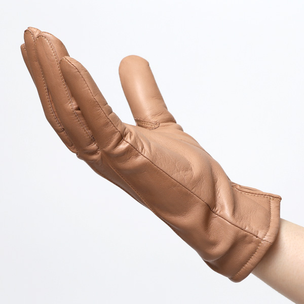  KURODA(クロダ) 革手袋 レディース カシミヤ裏地 ベージュ 肌色 防寒 グローブ 本革 レザー ウィメンズ 女性 通勤 スーツ ビジネス キレイめ 高級