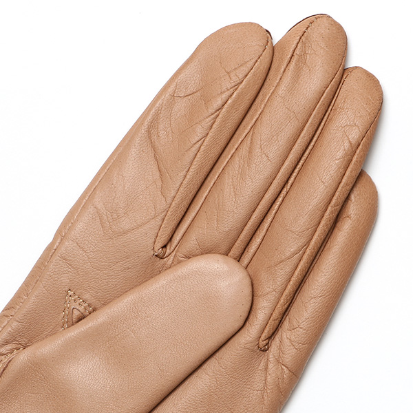  KURODA(クロダ) 革手袋 レディース カシミヤ裏地 ベージュ 肌色 防寒 グローブ 本革 レザー ウィメンズ 女性 通勤 スーツ ビジネス キレイめ 高級