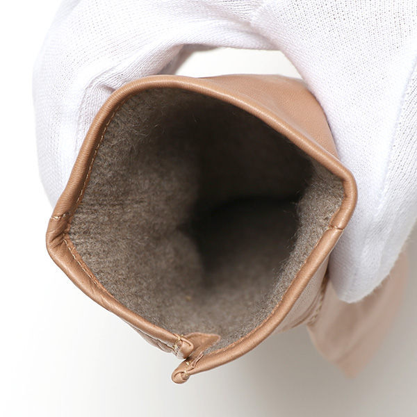  KURODA(クロダ) 革手袋 レディース カシミヤ裏地 ベージュ 肌色 防寒 グローブ 本革 レザー ウィメンズ 女性 通勤 スーツ ビジネス キレイめ 高級