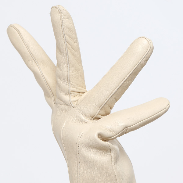KURODA(クロダ) 革手袋 レディース カシミヤ裏地 ベージュ 肌色 防寒 グローブ 本革 レザー ウィメンズ 女性 通勤 スーツ ビジネス キレイめ 高級