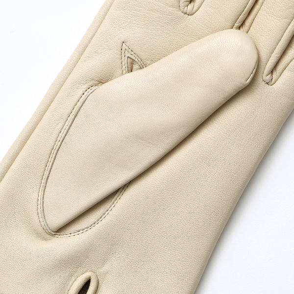 KURODA(クロダ) 革手袋 レディース カシミヤ裏地 ベージュ 肌色 防寒 グローブ 本革 レザー ウィメンズ 女性 通勤 スーツ ビジネス キレイめ 高級