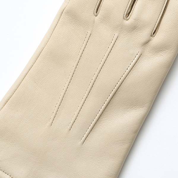 KURODA(クロダ) 革手袋 レディース カシミヤ裏地 ベージュ 肌色 防寒 グローブ 本革 レザー ウィメンズ 女性 通勤 スーツ ビジネス キレイめ 高級